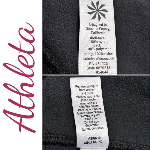 ATHLETA SNOW CRUISER SKI SNOWBOARD SATEEN PANTS BLACK GRAPHIC, SIZE 10 - Picture 8 of 15